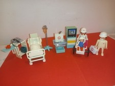 Playmobil Chambre Hôpital Infirmière medecin mobilier fauteuil roulant Klicky