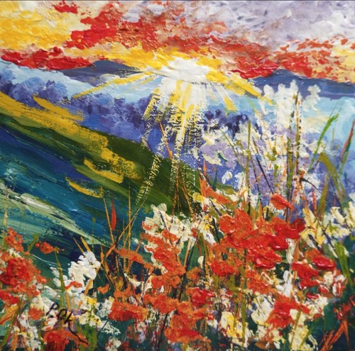 Original landscape oil - original,