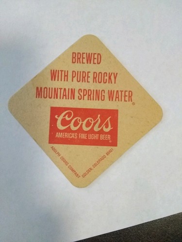 Coors beer cardboard coaster - beer,