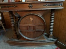 Bar en chene massif et ses 3 tabourets ideal soirée interieur ou barbecue...