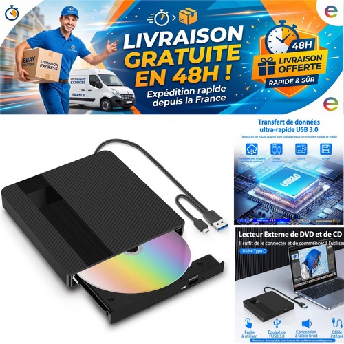 Lecteur dvd externe usb - externe, 3.0
