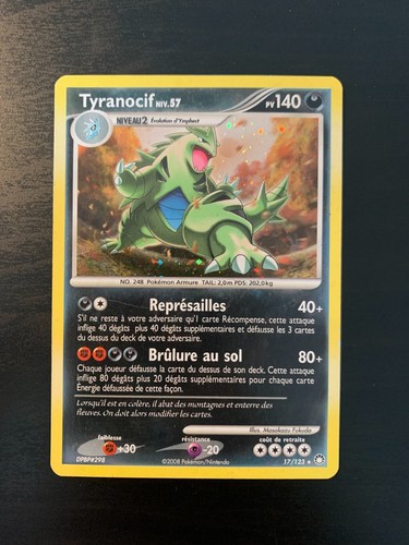 Carte pokémon tyranocif - pokémon, :
