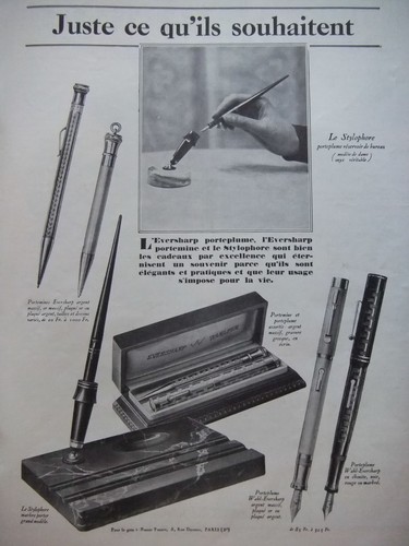 Publicité 1927 eversharp - eversharp, le