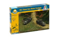 Italeri 7510 char  M3 75mm Gun Motor Carriage 2 fast assembly kits per box 1/72
