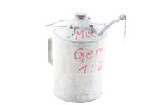 Ancien Récipient Tôle Zinc