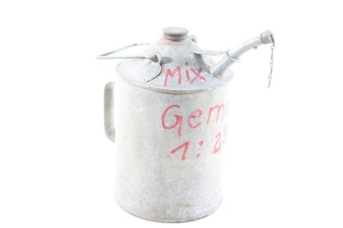 Ancien récipient tôle zinc - ancien,