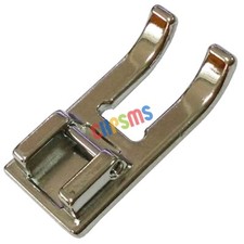 Snap sur le pied de point satin en métal à bout ouvert pour SINGER poids plume 