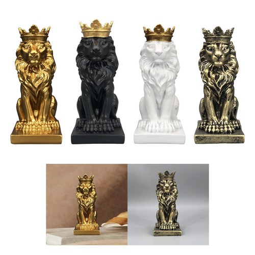 Statue lion avec - avec, couronne