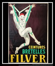 FILVER BY JEAN D'YLEN Large French Vintage Advertising Poster Original 1930's