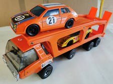 JOUSTRA VINTAGE CAMION PORTE AUTOS GOLIATH AVEC DEUX VOITURES  +++