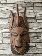 Art Africain Ancien masque Bois Masque sculpté d'Afrique de l'Ouest. prix pour 2