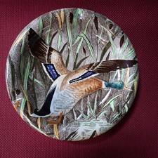 Gien Rambouillet cendrier vide poche faïence ø17,5 cm canard Chasse vintage 