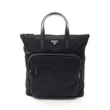 PRADA TESSUTO Sac à dos Sac à dos 2VG0982DMGF0002 Nylon Cuir Saffiano Noir