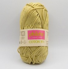 Lot de 3 pelotes de 50 g Coton n° 4 de Phildar Savane