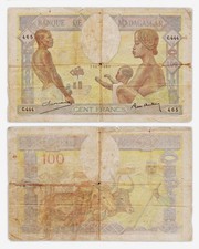 100 FRANCS 1937 MADAGASCAR - P40