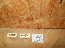 #2344# LEGO ESPACE 2 LISSES TILES BLANC FLECHE JAUNE 1X2 IMPRIMEE ref 3069bp06