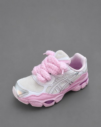 Lacets fluffy peluche rose - lacets, fluffy/peluche