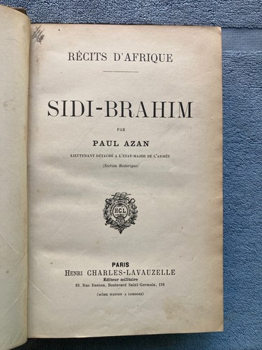 Récits afrique sidi brahim - récits, d'afrique