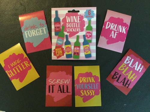 Stickers bouteille vin pack - bouteille, de
