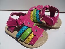 New Sandals for Toddler Girls, White & Hot Pink.