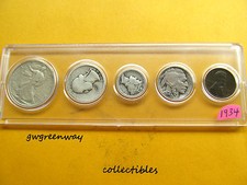 1934 Argent Naissance Année Kit 5 Pièces (Autres Ans aussi )
