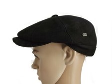 Casquette Flat Cap cuir CRAMBES City noir taille 58