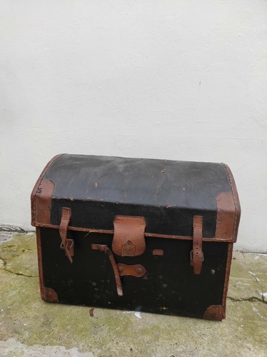 Malle bagages ancienne voyage - malle,