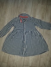 Robe fille vichy blanc et