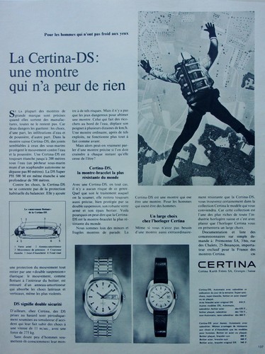 Publicité montre certina - montre, ds