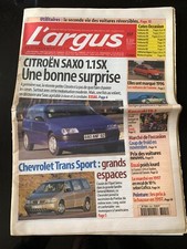 L'ARGUS du 26/12/1996; Citroën Saxo  1.1 SX/ Chevrolet Trans Sport/ Scania L 124