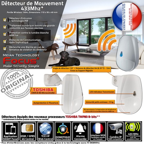 Détecteur pir 335r meian - pir, mc-335r