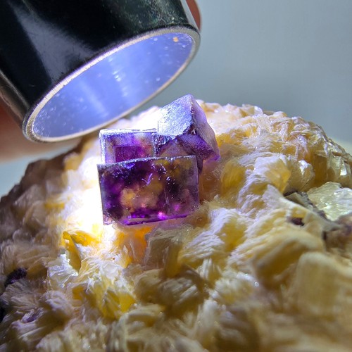 Spécimen fluorite fantôme - de,
