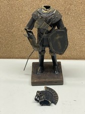 Statue décorative de chevalier médiéval en armure (avec casque détaché)