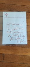 Lettre autographe Georges Mathieu avec sa devise