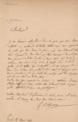 Théodore richomme lettre - richomme,