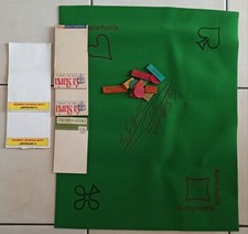 tapis de jeux de cartes Menthe Pastille + 13 jetons en bois + 5 carnets