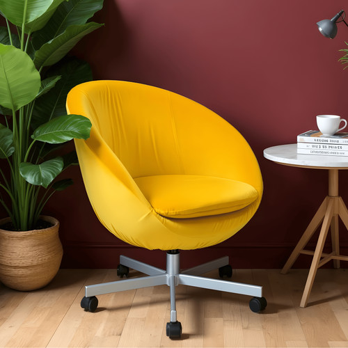 Bright yellow velvet slipcover - bright,