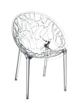 2 chaises round transparentes en Polycarbonate neuve design Crystal PC starck
