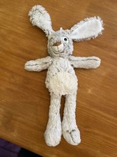 O Doudou Peluche Rodadou Lapin Grande Longue Jambe Beige Marron Blanc Chiné Gris