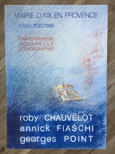 Affiche lithographie expo - -,