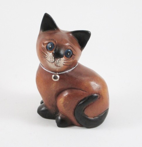 Chat assis droit sculpté - chat,