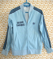 Veste Adidas GESPE Tarbes ATP Ventex Vintage Bleu Made in France Jacket 70'S - M