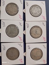 Lot 10 Francs Turin Argent 1929 / 1934 Sous Sa Valeur Intrinsèque De L'argent 