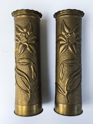 Paire douilles obus ww1 - douilles,