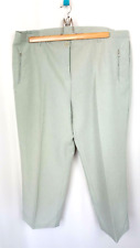 Pantalon 7/8 élastiqué chiné vert coupe droite Taille XXXL FR54 US22 UK26  L26