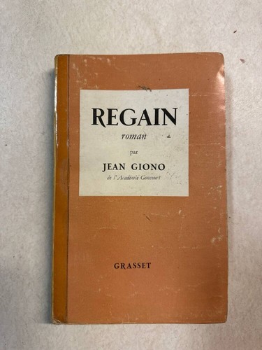 Regain jean giono - regain,