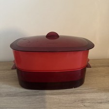Cuiseur Vapeur Ovale Multi-Étages Tupperware Rouge 2,1 L (1)
