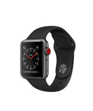 Apple Watch Series 3 42mm Space Gray Aluminum Case Black Sport Band (MQK22LL/A) 