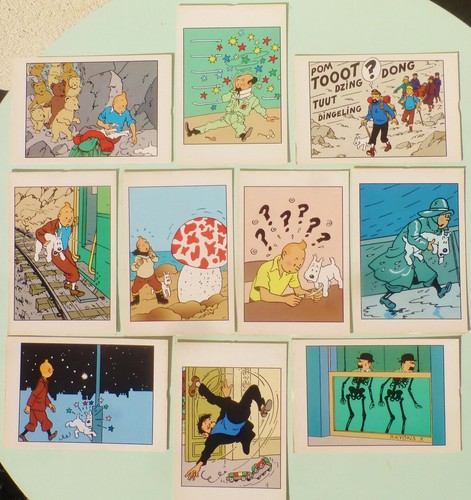 Carte postale tintin milou - tintin,