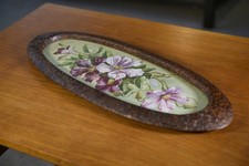 Plateau ovale décor peinture